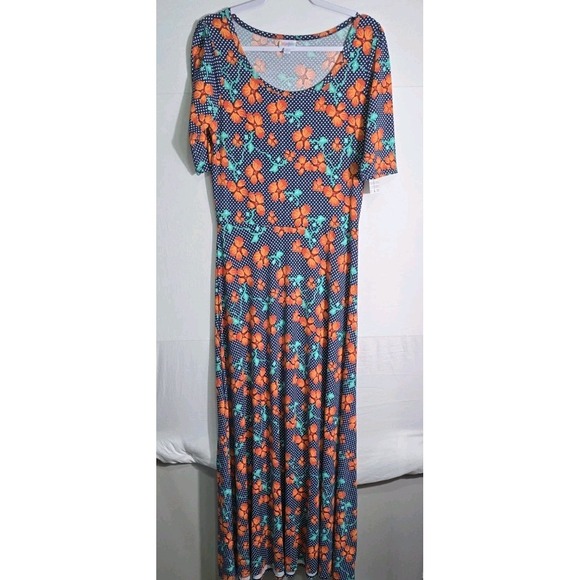 LuLaRoe Large Floral Macy‎ Long Maxi Dress NWT - Picture 1 of 6